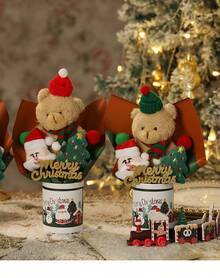 Meu coração derrete! Boneco de Papai Noel macio e fofinho, boneco de neve, enfeite artesanal cheio de poder de cura.