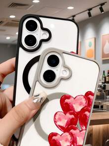 Strapazierfähige, alltagstaugliche Schutzhülle mit rotem Liebesballon-Herz-Aufdruck, romantischer, ästhetischer, schicker Stil, magnetischer Stoßschutz, luxuriöse, skurrile Geschenke, kompatibel mit iPhone 17 pro max/17pro/17/Air/16promax/16pro/16plus/16/15promax/15pro/15plus/15/14promax/14pro/13promax/13pro/13/12promax/12/11promax/11pro/11/XSmax/X