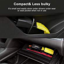 Seat Belt Lock Steering Wheel Lock Car Security Anti-Theft Device Yellow - Default - View 9
