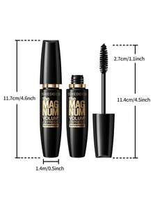 Máscara à prova d'água, resistente ao suor, de longa duração, à prova de borrões, volumizadora e de secagem rápida, em 4 cores, no estilo europeu e americano, para mulheres