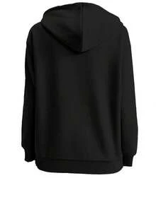 Women Hip Hop Graphic Print Sweatshirt Casual Pullover With Pockets Round Neck Long Sleeve Streetwear Top For Autumn Winter S M L XL XXL XXXL - 黑色 - 查看 3