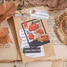 MOCARD 30 件/包花卉主题贴纸，复古创意美学贴纸贴花，DIY 装饰剪贴簿工艺材料，节日礼物，个性化剪贴簿学校用品 - 棕色 - 查看 3