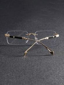 Męskie okulary retro z metalową oprawką, bez oprawek, eleganckie, idealne do codziennego dojazdu do pracy, do noszenia na co dzień, do fotografii, na wakacje na świeżym powietrzu, a także jako prezent na powrót do szkoły, idealne na Halloween, Boże Narodzenie, Wielkanoc, Walentynki, Dzień Niepodległości, Święto Dziękczynienia i Nowy Rok - Wielokolorowe - Zobacz 4