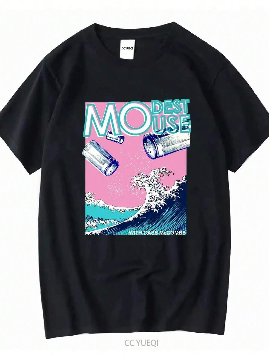 Modest Mouse Band Poster Concert T Shirt All Size S 5XL CS0135 Long Or Short Sves Vintage Washed Top For Everyday Wear - Đen 5 - Xem 1