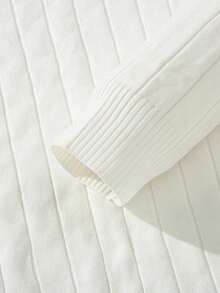 Men's Old Money Thickened Versatile Sweater, Long Sleeve Top - White - View 7