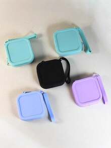 1 pieza de bolsa de cosméticos de silicona portátil, bolsa de almacenamiento impermeable de gran capacidad, bolsa de cosméticos de silicona suave, bolsa de playa portátil para exteriores, bolsa de tocador multifuncional, bolsa de dinero, bolsa de tarjetas, bolsa de identificación, bolsa dentro de bolsa, adecuada para el almacenamiento y la organización de artículos de primera necesidad diarios