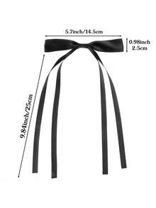 16pcs/8pcs Girls Bowknot Hair Clips, Ribbon Tail Bow Hair Clips, Solid Color Hair Accessories - Multicolor - View 3