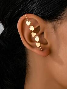 1 pièce Boucles d'oreilles pendantes élégantes et en forme de cœur, convenant pour un port quotidien et pour les soirées pour femmes