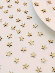 100 件迷你木制星星装饰，双面金色闪亮星星装饰，未完成的空白木制星星切片木制工艺品，适用于圣诞节装饰、DIY 剪贴簿派对工艺品、圣诞节餐桌装饰、节日派对装饰、居家装饰、节日礼物、生日、婚礼、母亲节、情人节 - 彩色 - 查看 9