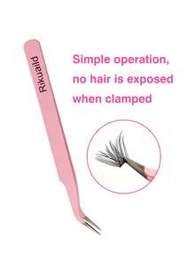 Rikuaild 1支睫毛粘合剂，1瓶卸妆液，1把镊子，1把睫毛刷，10毫升单根睫毛粘合剂，睫毛涂抹器，二合一簇睫毛粘合剂，睫毛刷，簇睫毛专用胶水，睫毛胶水，镊子，睫毛粘合剂，簇睫毛工具，睫毛嫁接工具，睫毛工具套装 - 彩色 - 查看 5