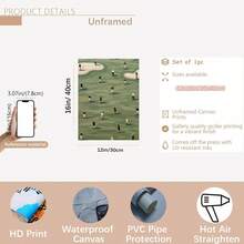 1 件复古高尔夫球场墙壁艺术 - 极简主义绿色抽象帆布印刷，无框，适合客厅、卧室或办公室装饰，是送给高尔夫爱好者的完美礼物，高尔夫装饰 - 彩色 - 查看 19