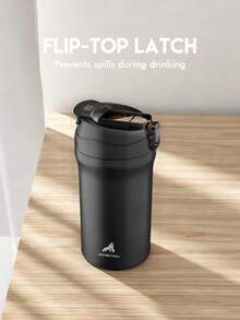 20oz Large Capacity Vacuum Insulated Stainless Steel Insulated Coffee Mug with Leak-proof Lid, Double Drink Coffee Cup, Reusable Coffee Mug for Sports, Gym, Travel and School - 黑色 - 查看 2