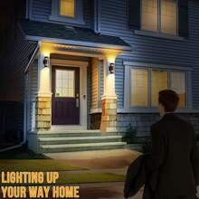 Iluminación exterior, IP63 Impermeable Arriba Abajo Porche Luces al aire libre, Aceite de Bronce Frote Iluminación Exterior de Aluminio, Luces al aire libre para la Casa - 1 - Ver 4