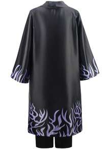 男童团体角色扮演服装 敌对偶像套装 长袍外套+T恤+裤子 3件套 儿童万圣节嘉年华派对装扮 儿童精美服装