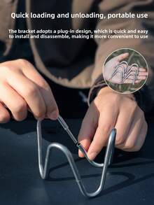 1pc Outdoor Alcohol Stove Stainless Steel Detachable Stand, Portable Creative Stove Stand Camping Accessory