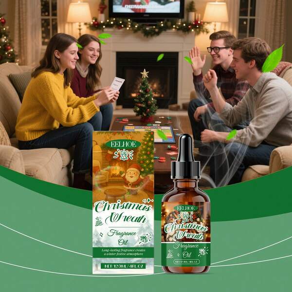 Christmas Scented Essential Oil, Emits Warm Fragrance To Create A Comfortable Atmosphere At Home, Plant-Based Daily Aromatherapy