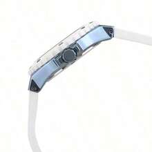 Guess Reloj de cuarzo para mujer, movimiento de cuarzo, caja de acero inoxidable, correa de silicona, reloj de manecillas, adecuado para uso diario, deportes y otras ocasiones W0149L6