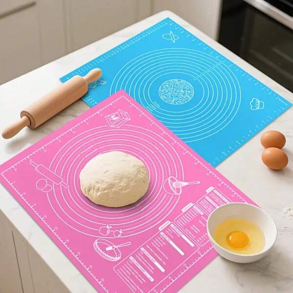 1 pieza Tapete de Horno Antiadherente de EVA, Rodillo, Tapete Multiusos Antideslizante y Resistente al Calor - Esencial para la Cocina del Hogar, Herramienta de Hornear, Superficie de Trabajo para Masa, Fácil de Limpiar, Multiusos, Material, Tamaño: 46.5cm * 60cm / 18.3 pulgadas * 23.62 pulgadas