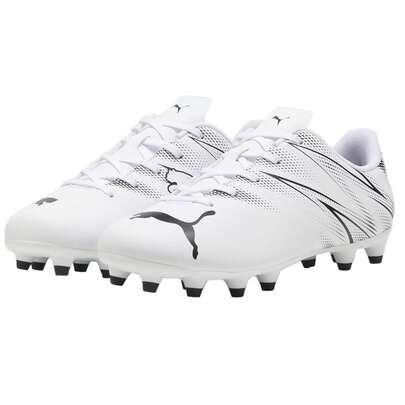 Puma Childrens/Kids Attacanto Turf Training Football Boots (White/Black) - 80% Synthetic/10% Textile/10% Rubber - (RD3437)