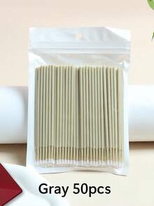 50/100 件纳米清洁棉签，超精细卸妆棒，适用于眼部化妆、轮廓、眼线、唇部和皮肤清洁