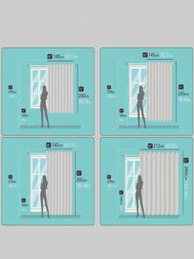 1pc New Light Blue Line Pattern Blackout Curtain, Suitable For Living Room & Bedroom, Blackout, Minimalist Style, & Heat Insulation, Elegant Modern Curtain With Eyelets For Living Room & Bedroom