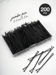 Bộ 200 kẹp tóc cong kèm hộp đựng, kẹp tóc dành cho nữ và bé gái, phù hợp với mọi loại tóc, thích hợp sử dụng hàng ngày và tạo kiểu tóc, kẹp tóc cài đầu, phụ kiện tóc cho nữ, mùa hè, kỳ nghỉ, du lịch. - Bộ 200 chiếc - Xem 12