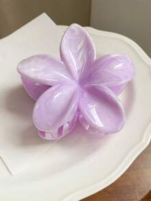 1/5pcs/Set Ladies Elegant Multi-Color Marble Acrylic Flower Hair Claws Suitable For Buns, Ponytails, Everyday Wear,Flower Claw Claw Clips Hair Clips Hair Jaw Clip Hair Clamps Hair Clutch Hair Claw Clip Winter Hair Accessories - Multicolor - View 9