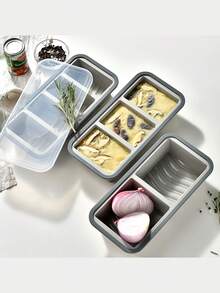Silicone Freezer Tray With Lid, Suitable For Making Ice Cubes, Frozen Soup, Stew, Sauce And Pre-Prepared Foods, Also Suitable For Storing Rice, Leftovers, Juice, Desserts, Milkshakes And More - Multicolor - View 4