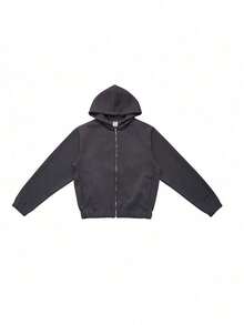 380G Double-Sided Air Layer Space Cotton Silhouette Sweater Set Autumn And Winter Zipper Sweater Scimitar Sweatpants Men And Women - 讓老黑 - 查看 4