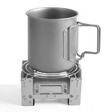 便携式露营酒精炉燃烧器固体酒精燃料折叠炉户外迷你烈酒烹饪野餐烧烤蜡炉，便携式酒精炉户外超轻炉露营徒步背包旅行