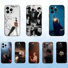 Custodia per telefono con sopracciglia di C-Charlie P-Puth, compatibile con 16, 15, 14, 13, 12, 11 Plus, Pro Max, XS, X, XR, SE, Mini, 8, 7, in morbido silicone nero. Compatibile anche con custodie per Samsung Galaxy S17, S17 Pro, S17 Pro Max.