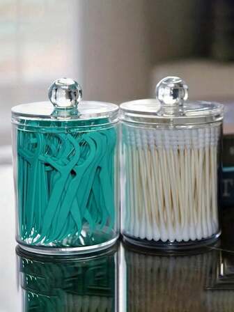 Cleaning Swab Storage Box Transparent Acrylic Material, Suitable For Dresser Storage, Bathroom Storage, Desk Storage, Etc