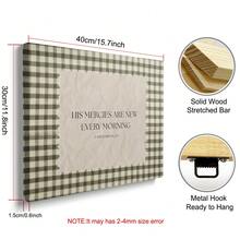 1 件带框/无框新款 Mercies 绿色格子圣经经文帆布海报基督教名言复古墙壁艺术印刷简约美学装饰画适用于公寓、客厅、卧室、现代家居装饰 - 彩色 - 查看 10