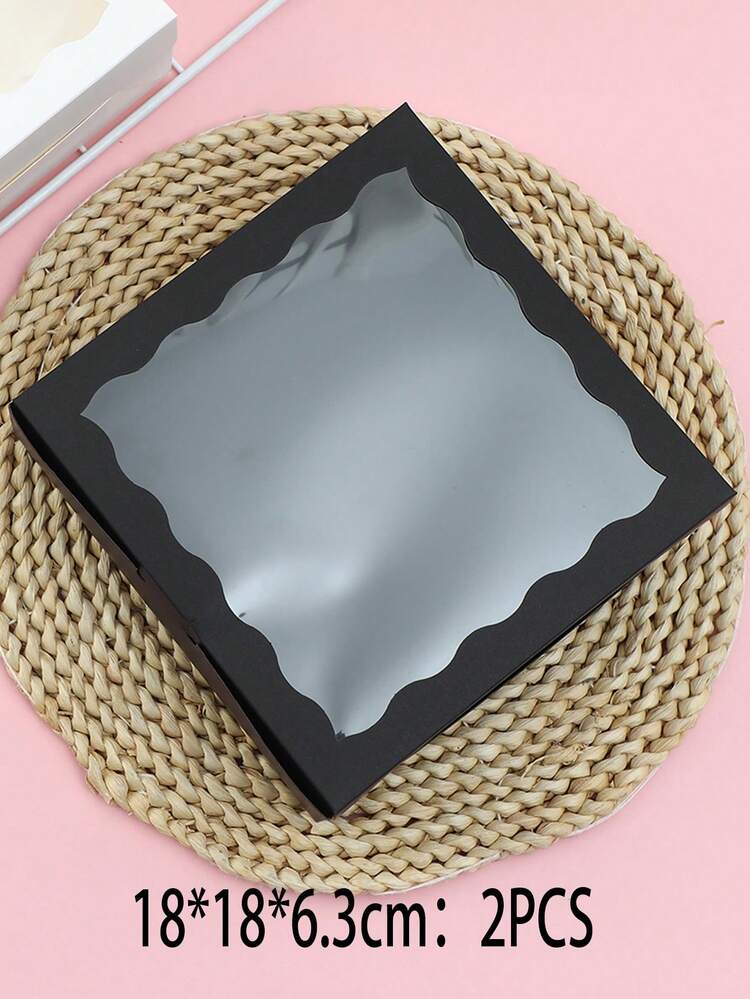 2/5件/10件/20件白色/粉色/黑色/棕色礼品盒，带透明窗口 - 非常适合圣诞派对礼物、婚礼纪念品和手写、坚固的纸盒用于展示 | 透明窗口设计 | 耐用礼品盒，礼品盒 - 彩色 - 查看 18