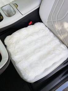 3pcs/Set Women's Plush Car Seat Cushion, Creative Car Front Seat Pad, Warm Fuzzy Seat Cover For Winter - one-size - View 2