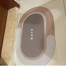 Alfombra de barro de diatomeas para baño, alfombra absorbente, alfombra de puerta de inodoro de secado rápido antideslizante, alfombra para los pies, alfombra de cocina, alfombra suave para el hogar y el baño, alfombra de baño, alfombra de exterior, alfombra de entrada, decoración de otoño, accesorios de baño, decoración de regreso a la escuela