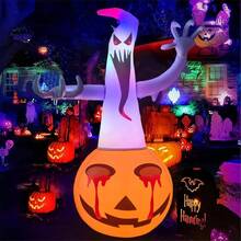 Calabaza Inflable de Halloween 1.2M, Decoracin Exterior para Al Aire Libre, Da de Muertos, Patio y Jardn - Calabaza Hinchable - Ver 2