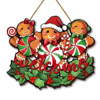 1 st/60 st pepparkaksgubbe juldekorationer, 25*30 cm väggdekoration i hård tyg, julgransprydnad, festdekoration, heminredning