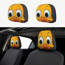 2pcs Personalized Car Headrest Covers, Double-Sided Printed - Fits All Models, No Filling Design, Easy Installation - Funny Car Interior Decor For Male/Female Drivers/Passengers - Durable Fabric Car Seat Headrest Protectors - Multicolor - View 5