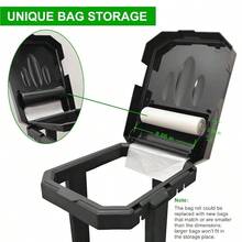 Collapsible Trash Bag Holder With Reinforced And Bonus Inner Storage Compartment, Portable Trash Can, Outdoor Waste Bin With 20 Bags Included Camping, RV, Picnic, And Home Use