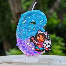 Hasbro 3D可爱卡通数字蜡烛，儿童生日派对，生日蛋糕蜡烛，婴儿派对礼品 - 彩色 - 查看 12