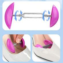 2pcs Adjustable Mini Shoe Stretcher, Suitable For High Heels, Sneakers And Imitation Shoes - Anti-Wrinkle Shaping Tool, Easy To Use Expander, Adjustable Shoe Tree, Plastic Shoe Stretcher, Men's Leather Shoes And Women's High Heels Shoe Expander - Multicolor - View 5