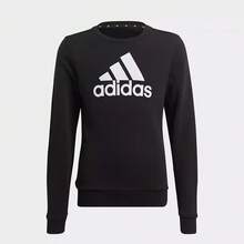 Adidas Áo nỉ chui đầu cổ tròn in họa tiết thường ngày cho bé gái, IC6117 - màu đen - Xem 2