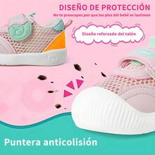 Zapatos para niños pequeños, zapatos de bebé para niños y niñas, zapatos de bebé para 0-1-2 años, zapatos de suela blanda para niños. - Rosa - Ver 6