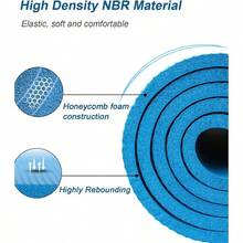 Tapete de Yoga Antideslizante y Cmodos, Yoga para Ejercicio de Calidad y Ecolgico, 183x 61CM, Suavecito y Grueso, Deporte Colchoneta Fitness Alfombrilla Gimnasio de Ejercicio para YogaGymPilates - azul pálido - Ver 3