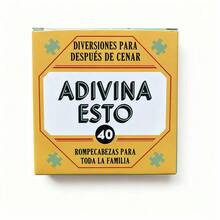 ADIVINA ESTO - Juego de cartas interactivo de adivinanzas en español, juego de mesa/cartas apto para toda la familia, excelente para regalos de Navidad, Halloween, cumpleaños o Año Nuevo - Amarillo - Ver 2