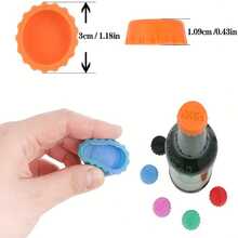 Reusable Silicone Bottle Caps - Leak-Proof Beer And Soda Sealer, Kitchen Alcohol Preservation Jars, Suitable For Beverage And Condiment Bottles - Multicolor - View 4