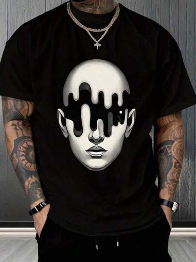 Camiseta Hombre Cabeza Derretida + Estampado Abstracto + Artístico y Moderno + 100% Algodón, 180g, Color Negro + Moda Contemporánea, Arte Urbano, Estilo Vanguardista, Ideal para Amantes del Arte, Diferente y Creativa,camisas de hombre,playeras de hombre,blusas mexicanas de septiembre,ropa de hombre,playeras,halloween,ropa deportiva hombre,playeras de hombre,camisas de hombre,playeras,camisas,ropa de hombre,halloween,disfraz halloween hombre,sudaderas para hombre,kpop ,playeras,old money hombre,playera de hombre,playeras de hombre,camisas de hombre,playeras,camisas,ropa de hombre,halloween,disfraz halloween hombre,sudaderas para hombre,kpop ,playeras,old money hombre,playera de hombre,Camiseta 100% algodón,camiseta de manga corta con cuello redondo, suave y cómoda,Camisetas De Hombre Algodón,Camisetas De Hombre Gym,Camisetas De Hombre Casual,Camisetas De Hombre Tela,Ropa De Hombre Casual,Ropa de hombre,Ropa para hombres jóvenes.