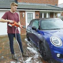 FLYMO Easiclean Li 18V Plus Portable Pressure Washer 24 Bar - Orange - View 5