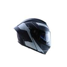 AINHFAAD Breathable Motorcycle Helmet Flip Up With Dual Visor Inner Blue Lens Anti Glare All Season Warm  Unisex Riding Helmet, 202 - Gray Multidimensional Space - View 5